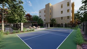 Zeta Pickle Ball Court at Zeta Luxury Apartments in Sacramento, CA